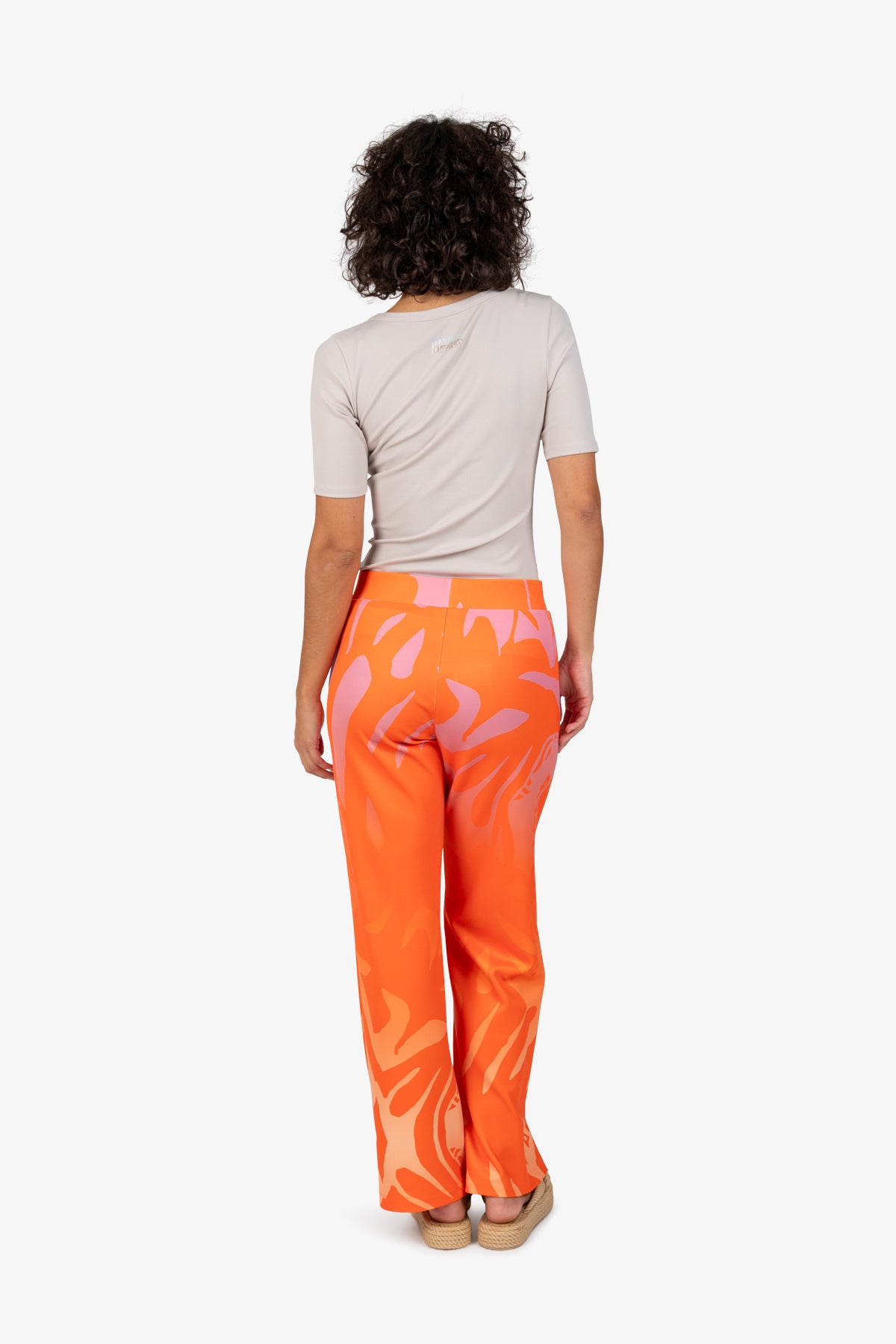 漸變印花闊腿長褲