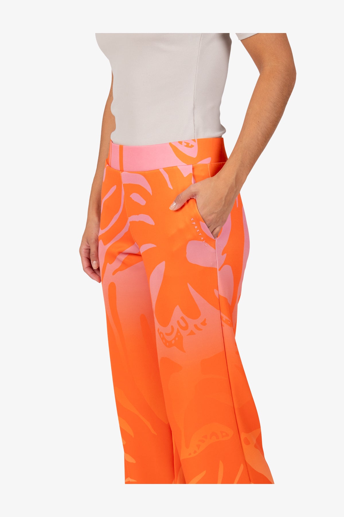 漸變印花闊腿長褲