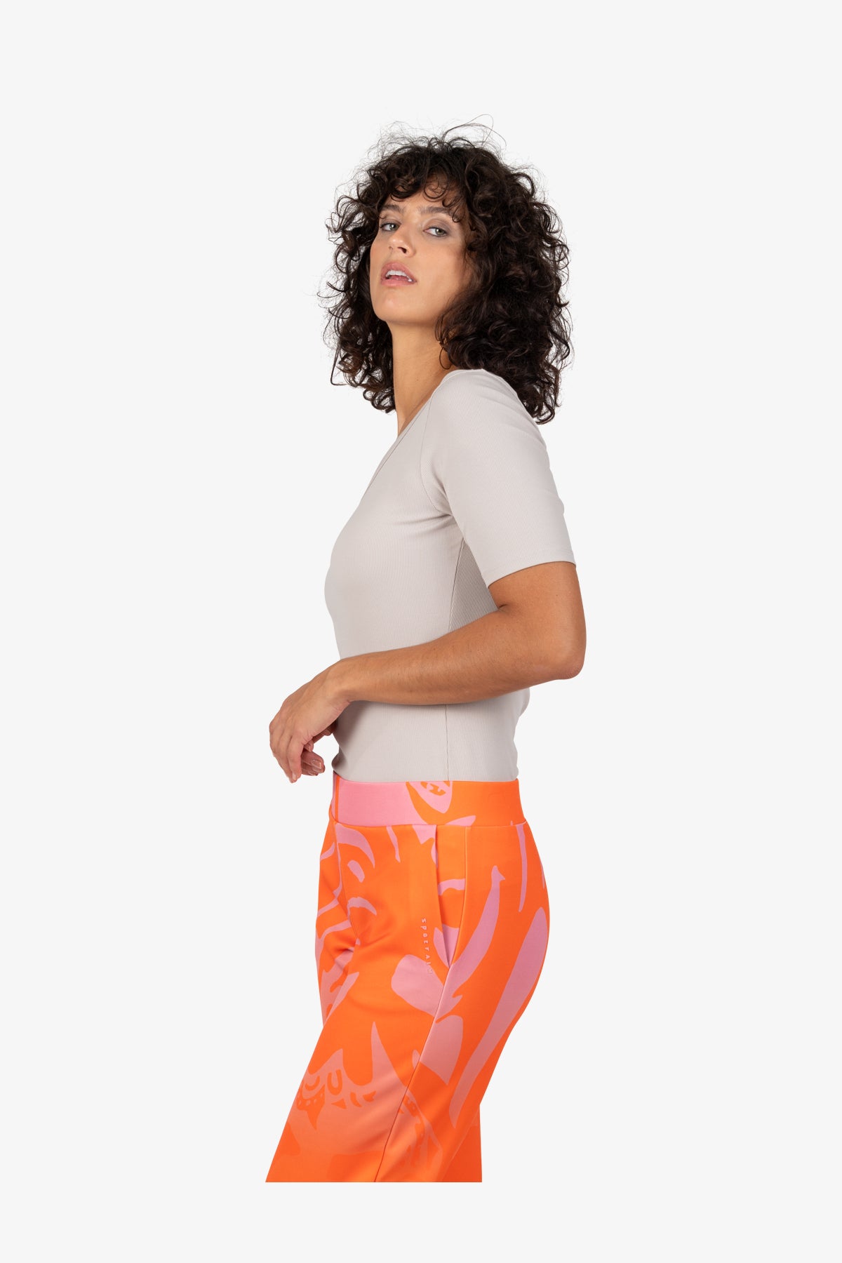 漸變印花闊腿長褲