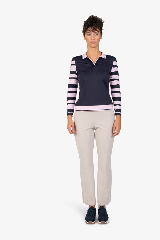 鬆緊腰修身長褲