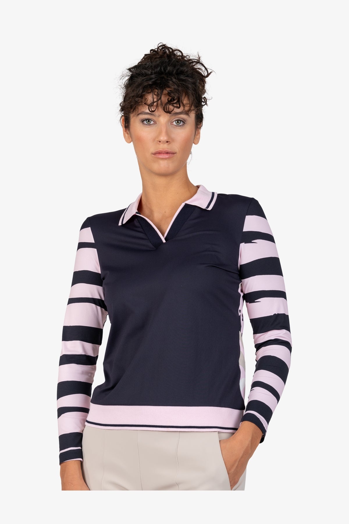 鬆緊腰修身長褲