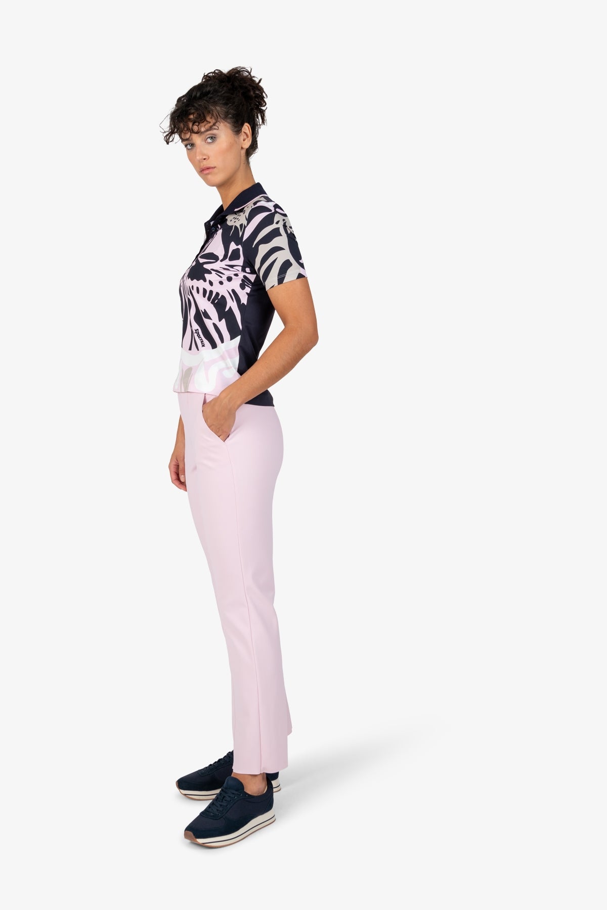 鬆緊腰修身長褲