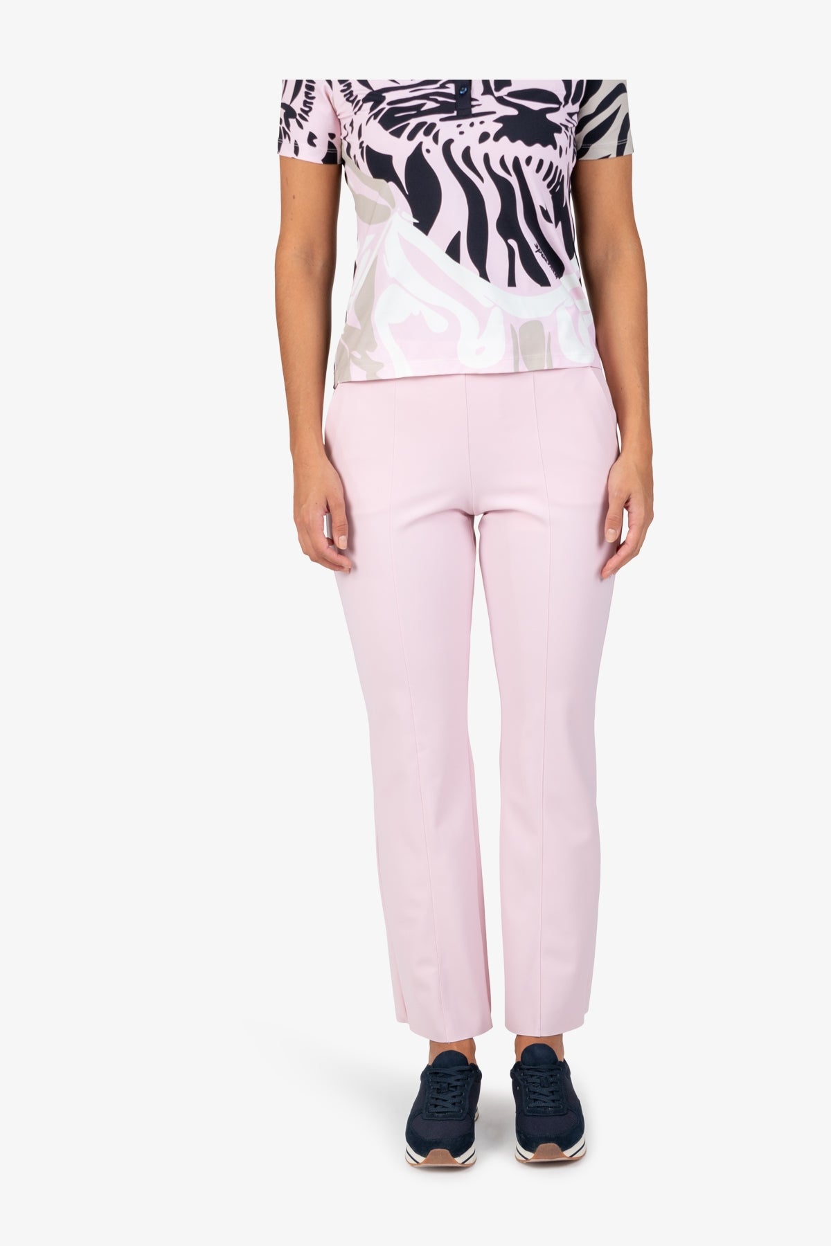 鬆緊腰修身長褲