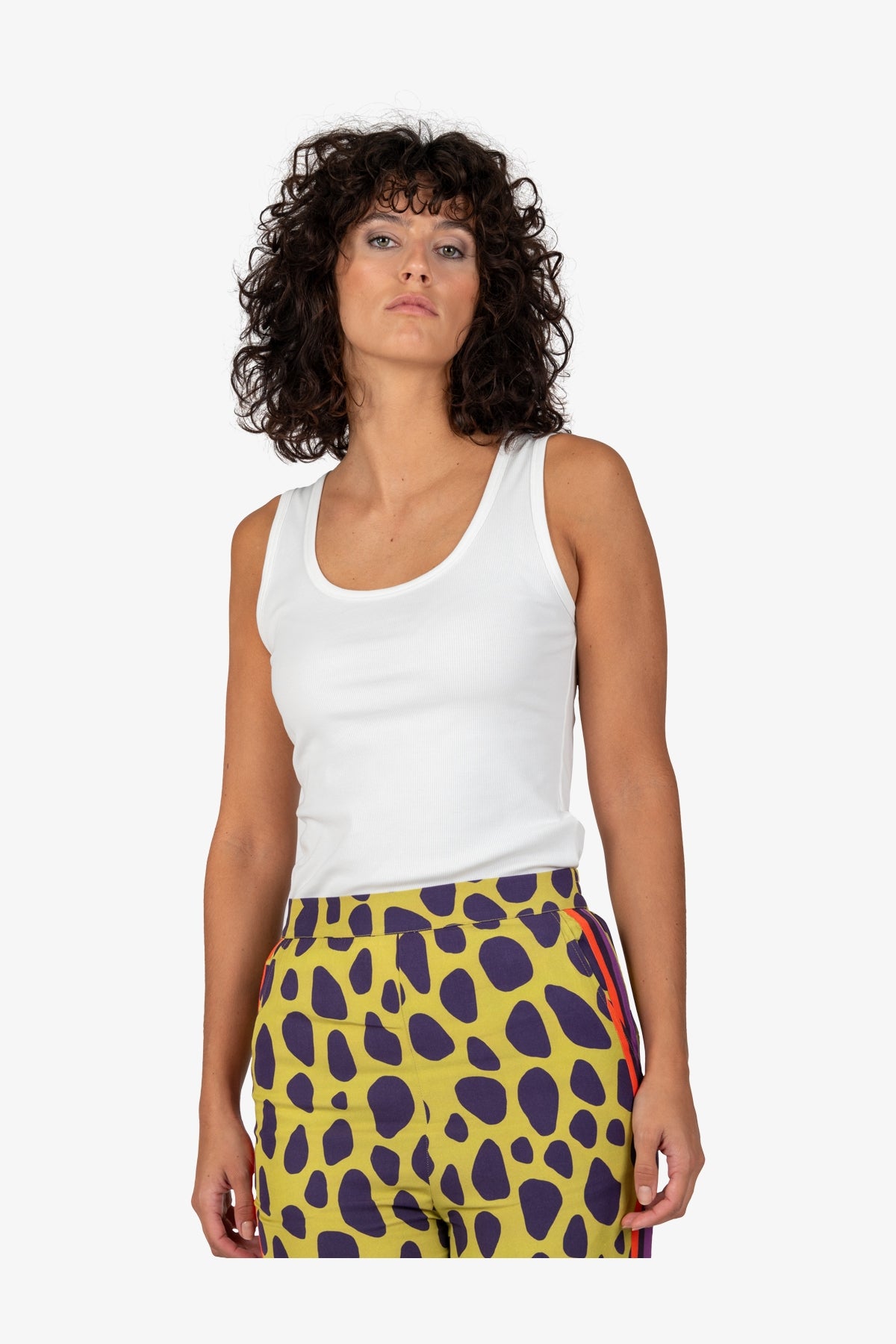 豹紋印花闊腿褲