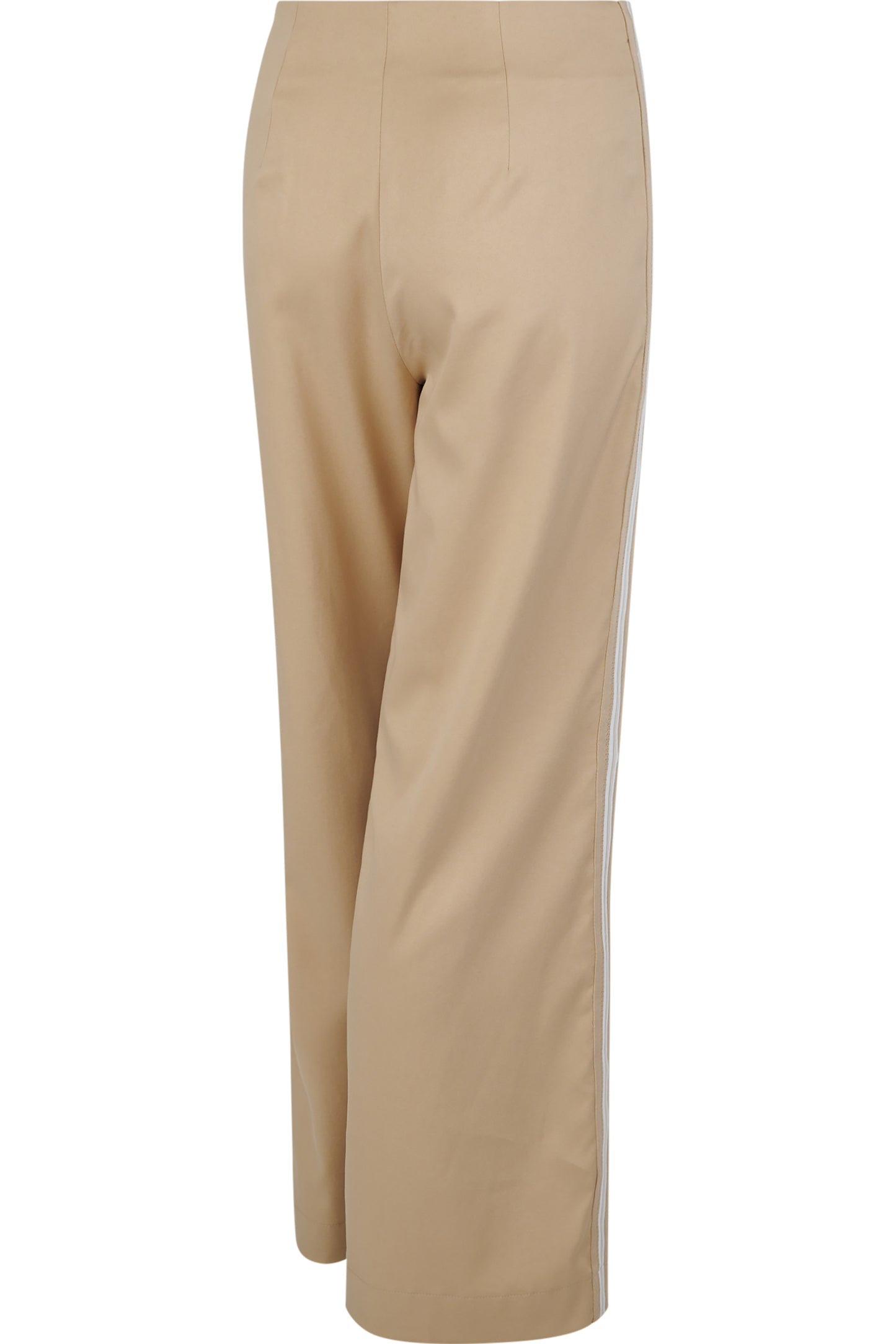 針織側飾邊闊腿長褲