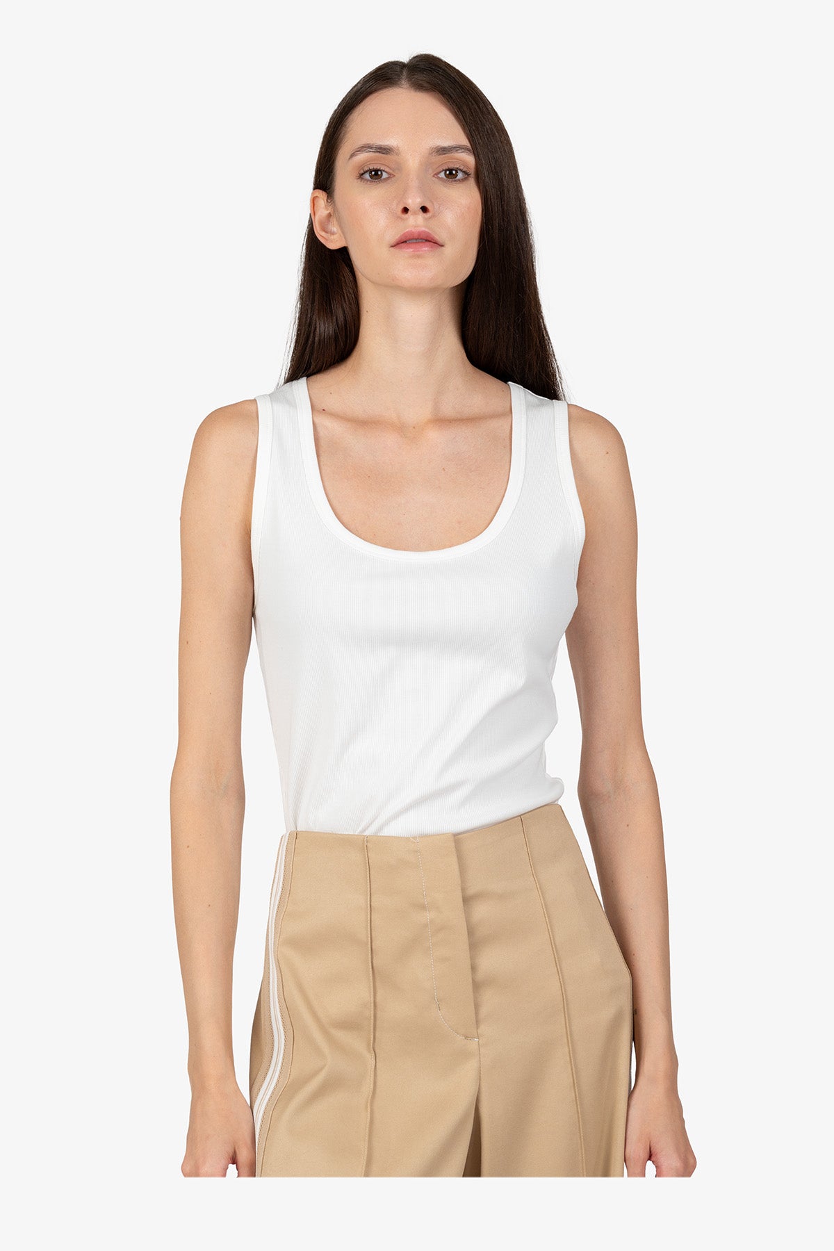 針織側飾邊闊腿長褲