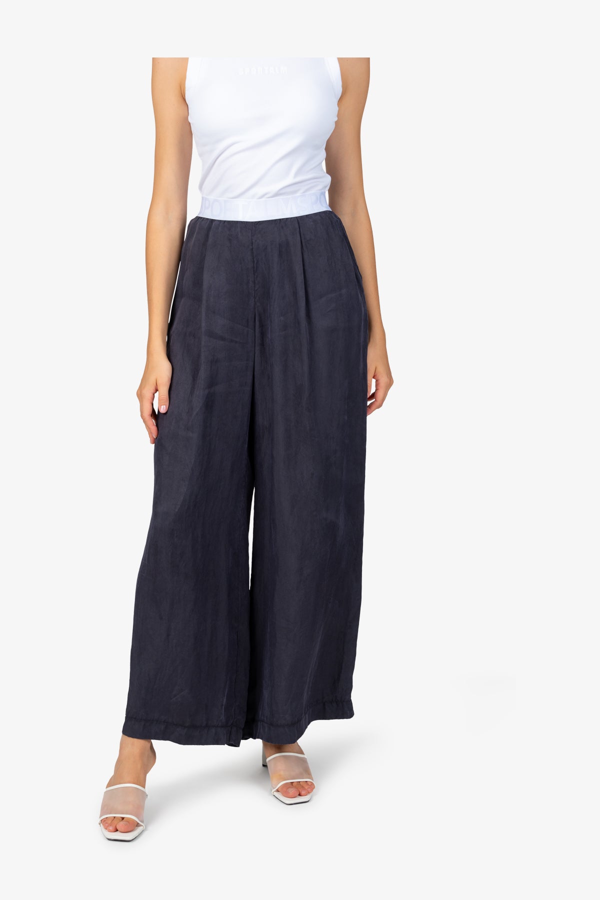 鬆緊腰闊腿長褲