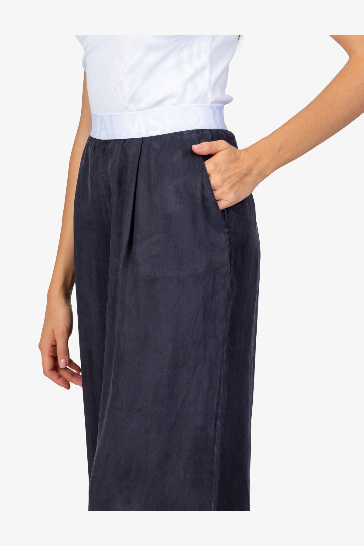 鬆緊腰闊腿長褲