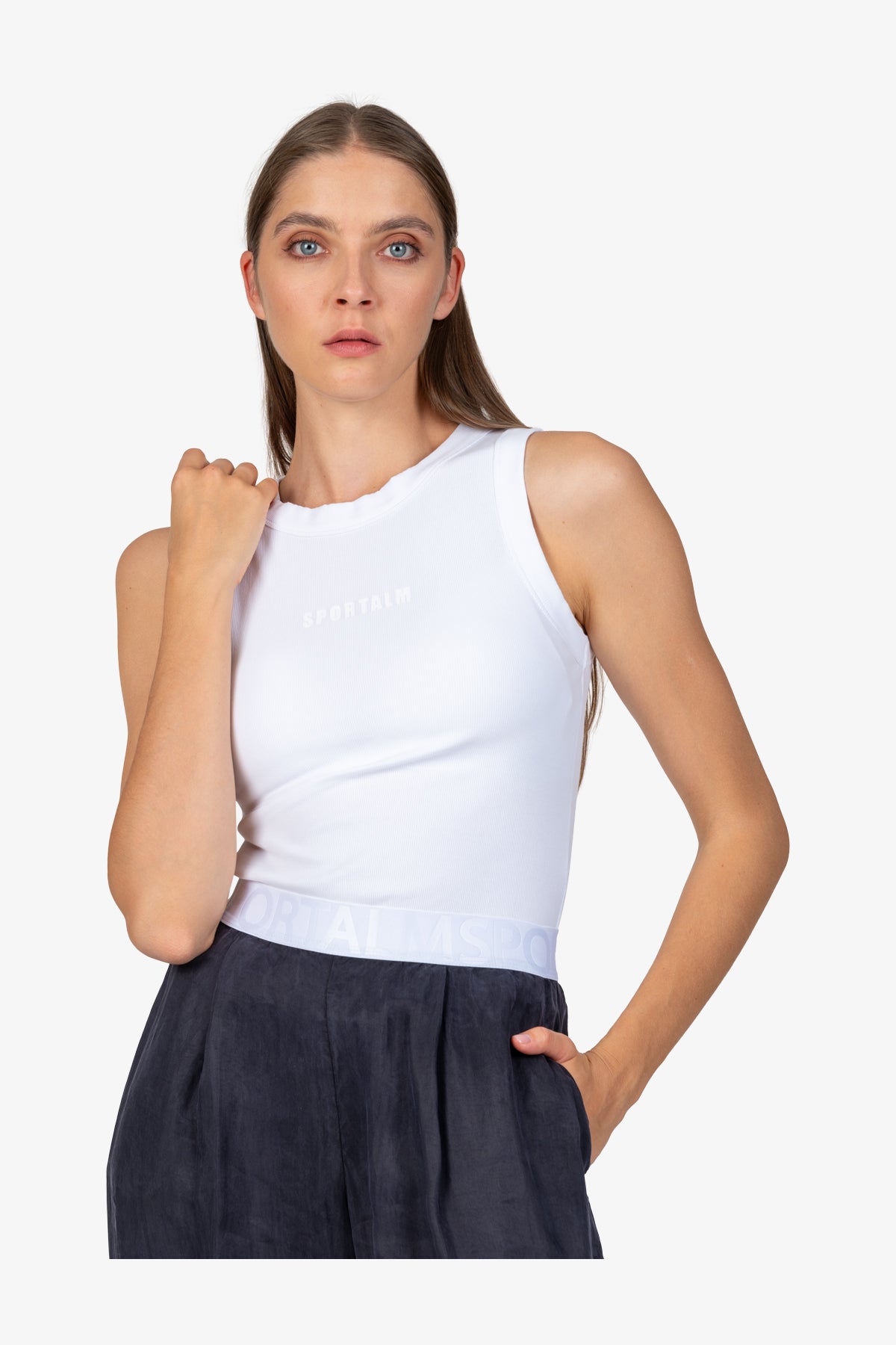 鬆緊腰闊腿長褲