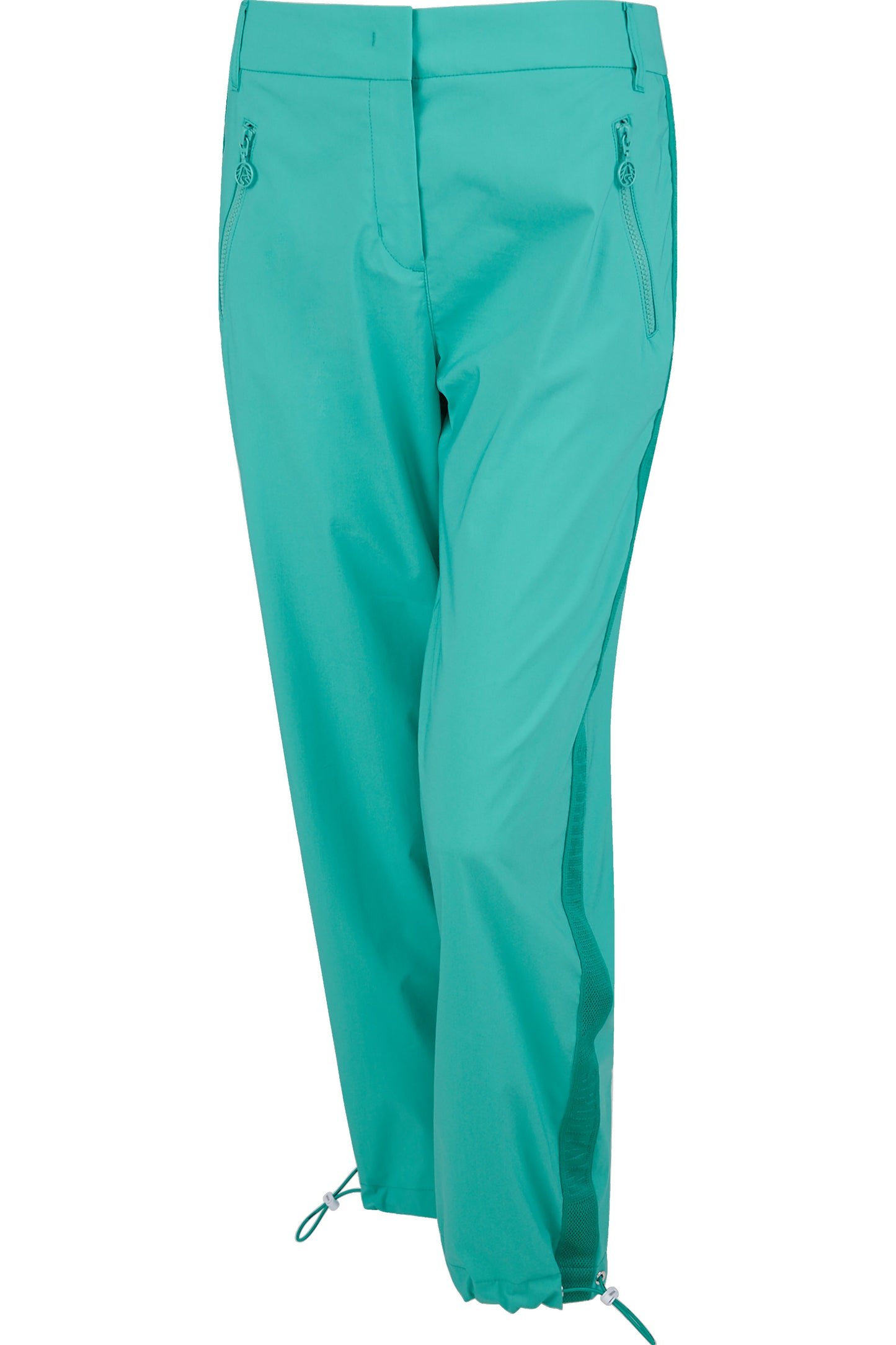 抽繩褲腳針織側飾邊休閒長褲