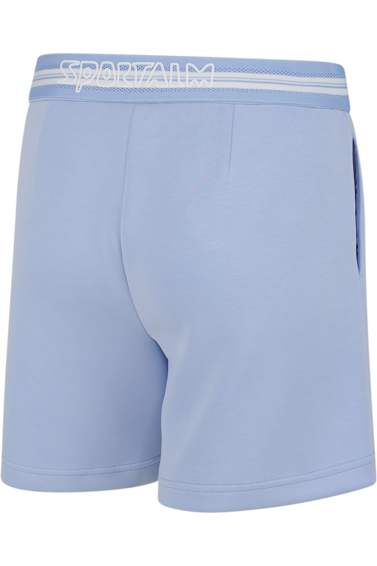 針織飾帶拼接拉鏈短褲