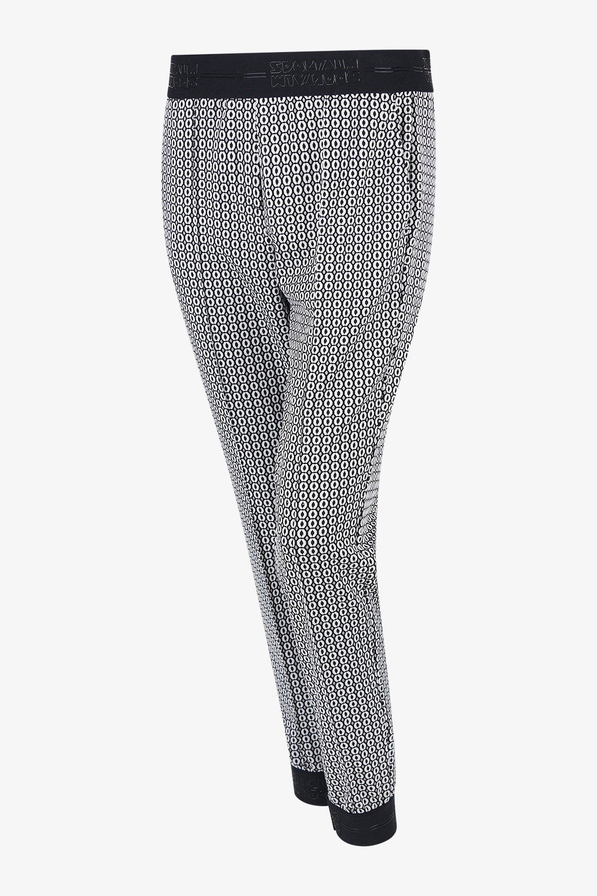 Trousers in Soft Jacquard Fabric