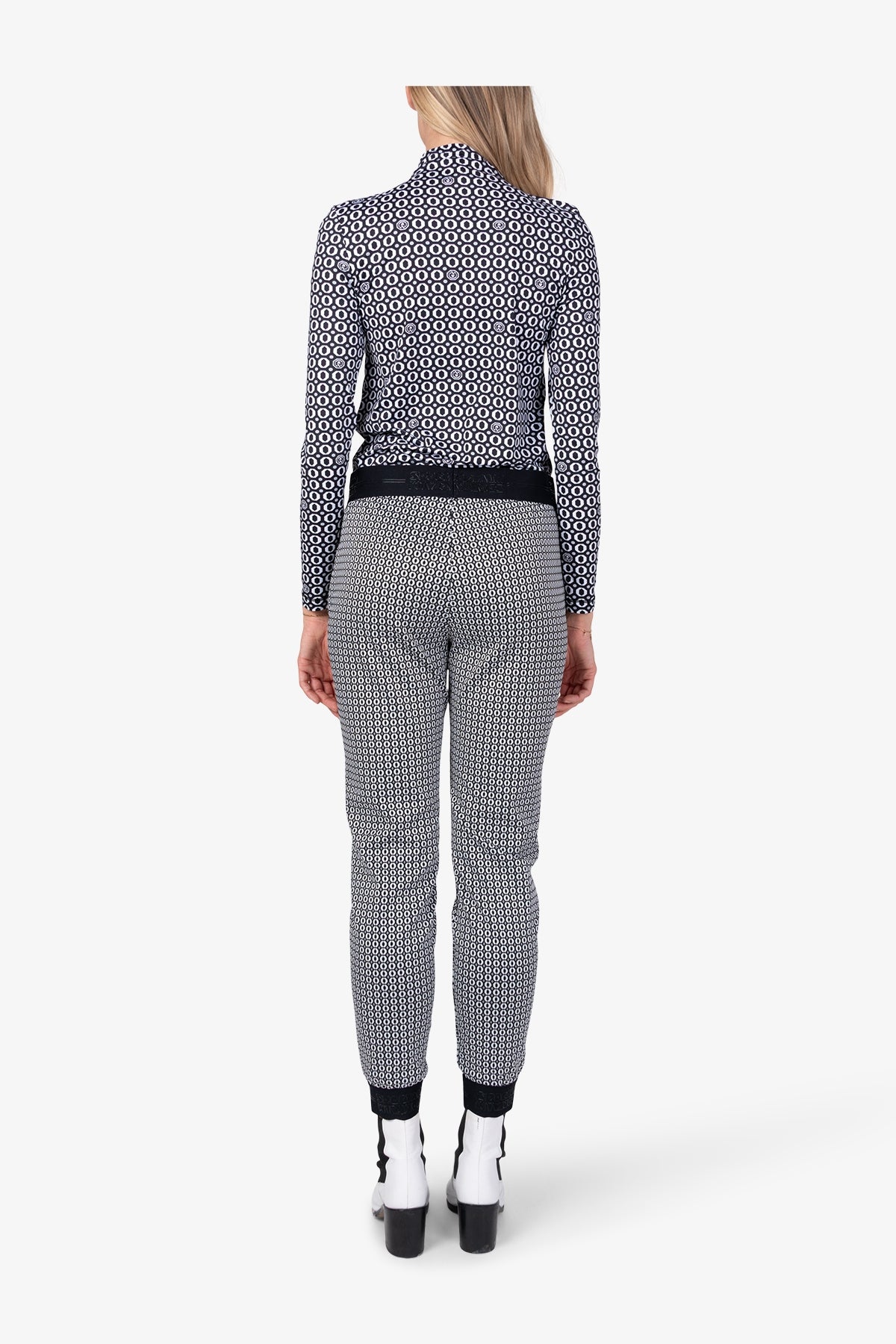 Trousers in Soft Jacquard Fabric
