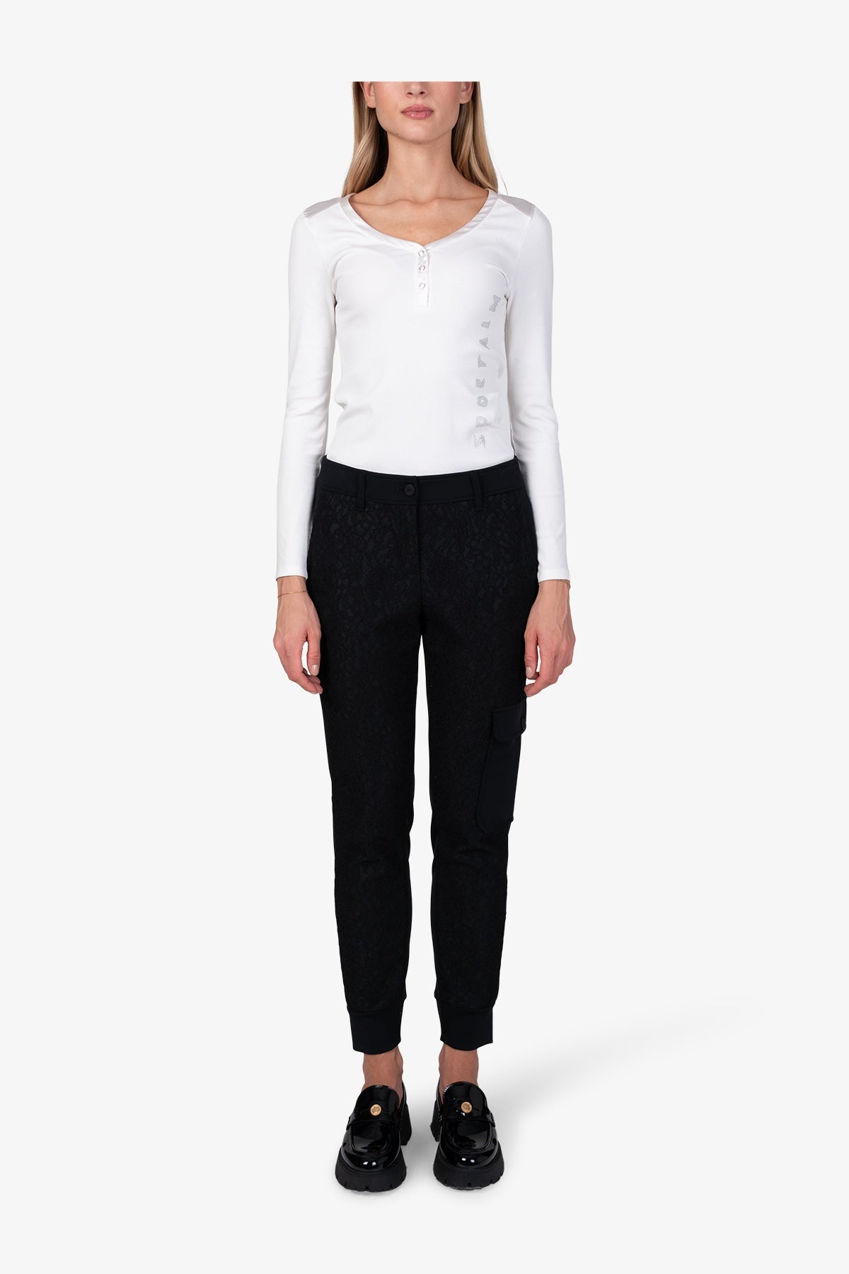 Trousers in Bonded Lace Quality