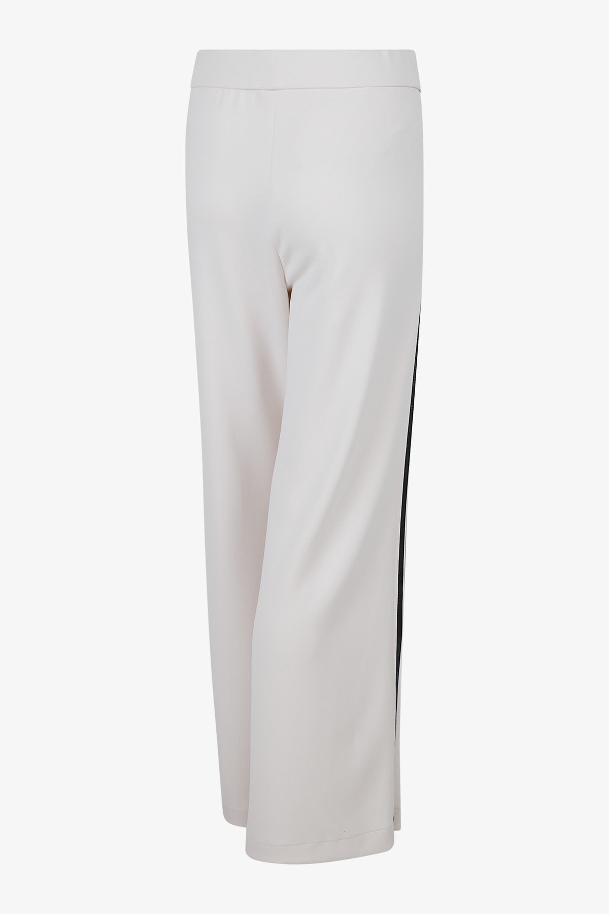 條紋側飾邊鬆緊腰闊腿褲