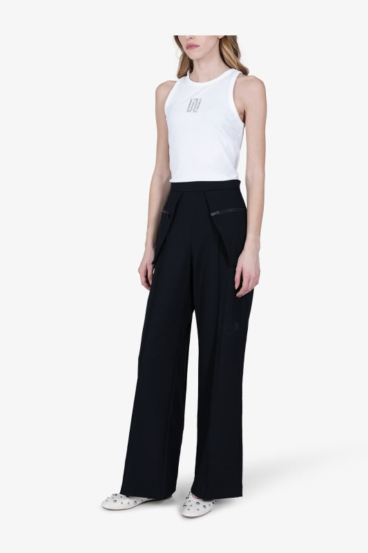 Casual Trousers with Piping