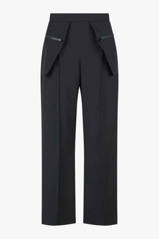 Casual Trousers with Piping