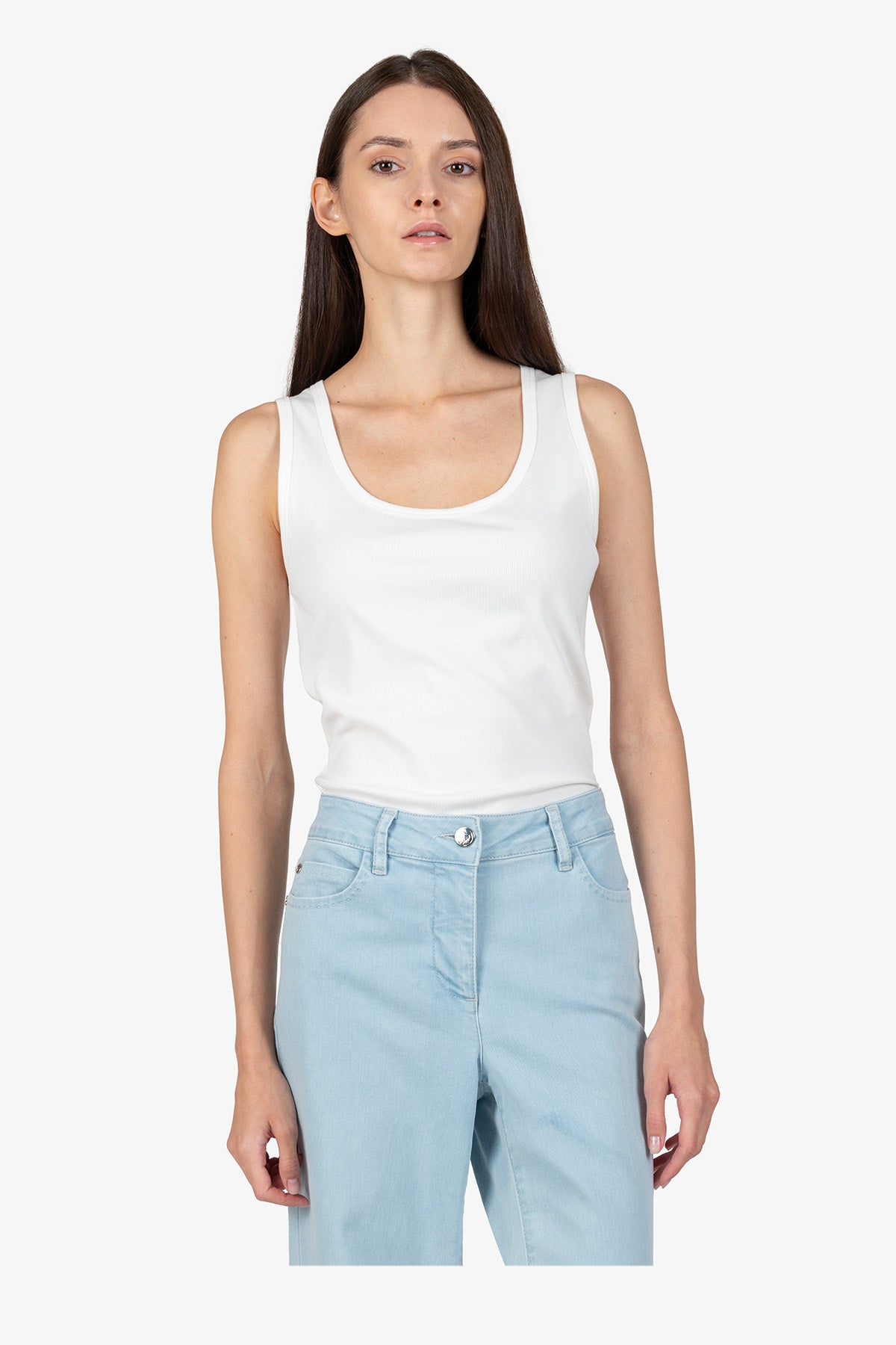 鐳射花型圖案牛仔長褲