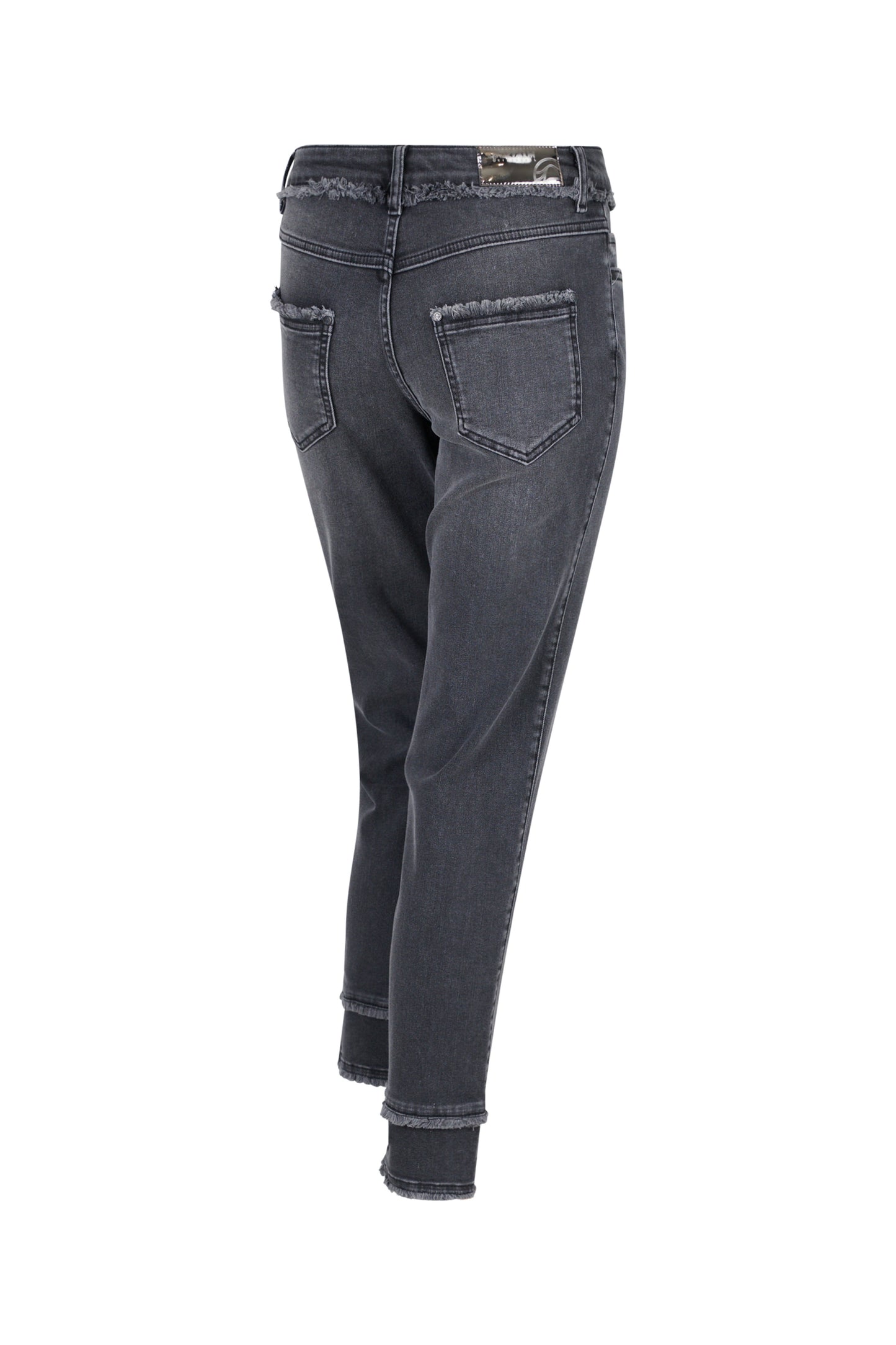 流蘇飾邊洗水牛仔褲