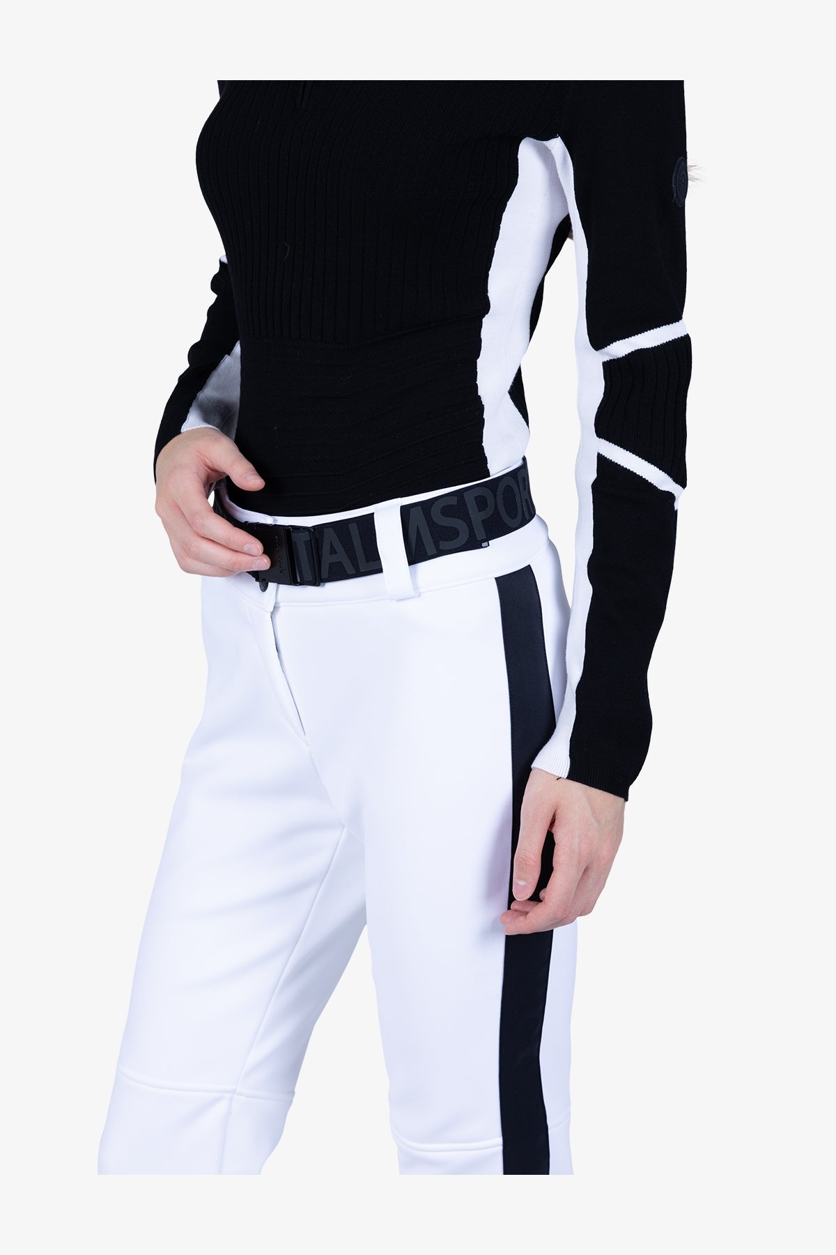 侧饰边微喇滑雪长裤