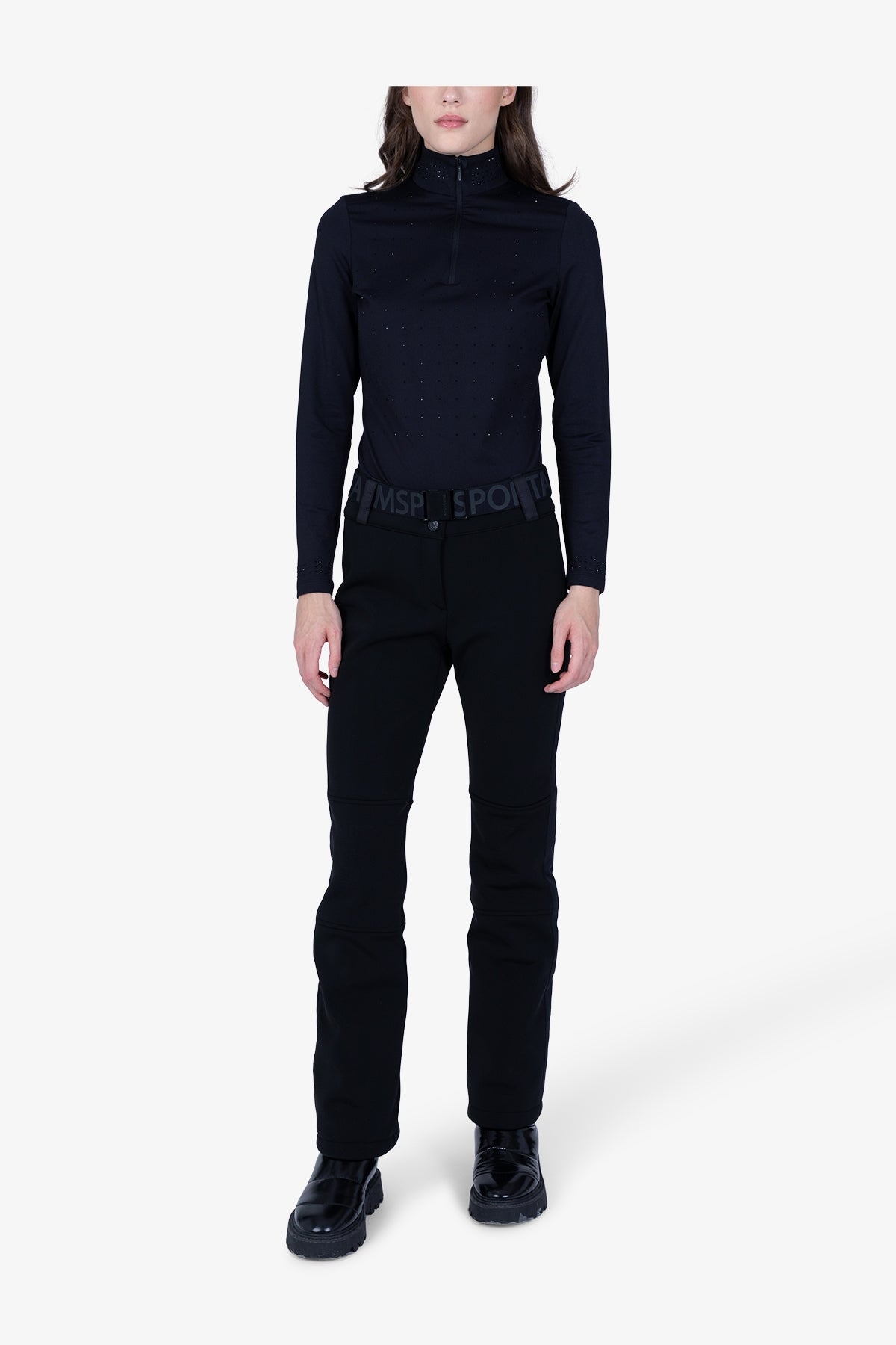 侧饰边微喇滑雪长裤