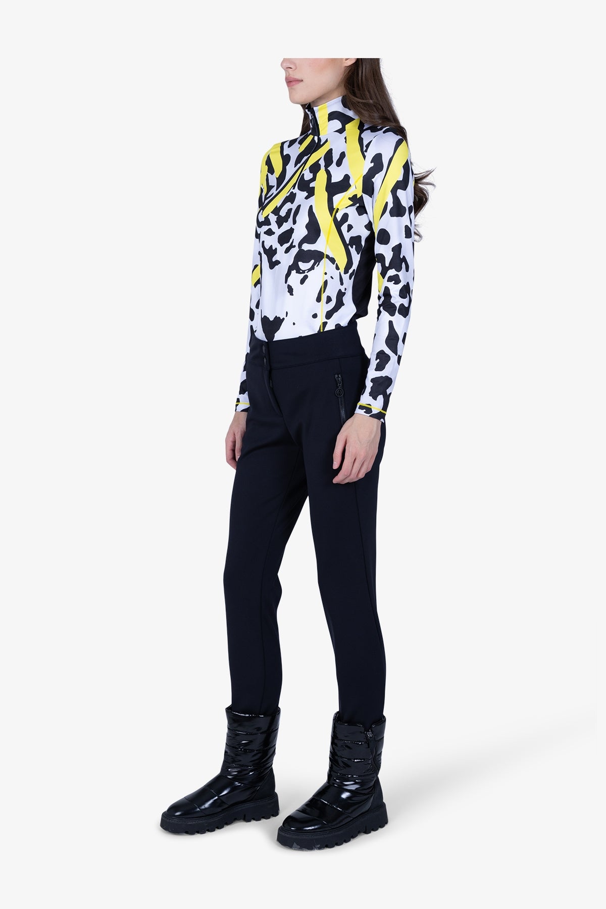 拉链口袋紧身长裤