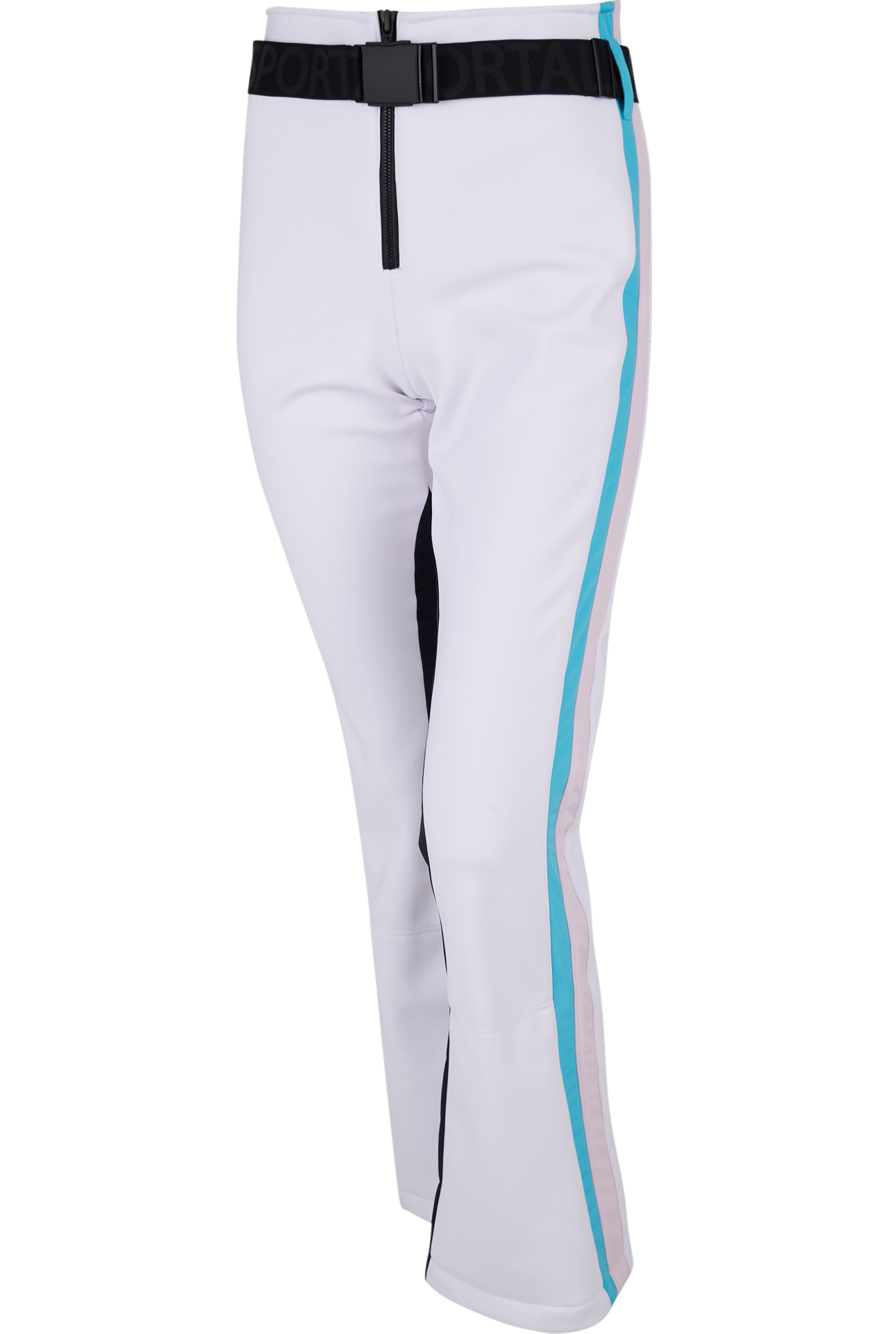 撞色側飾邊修身長褲