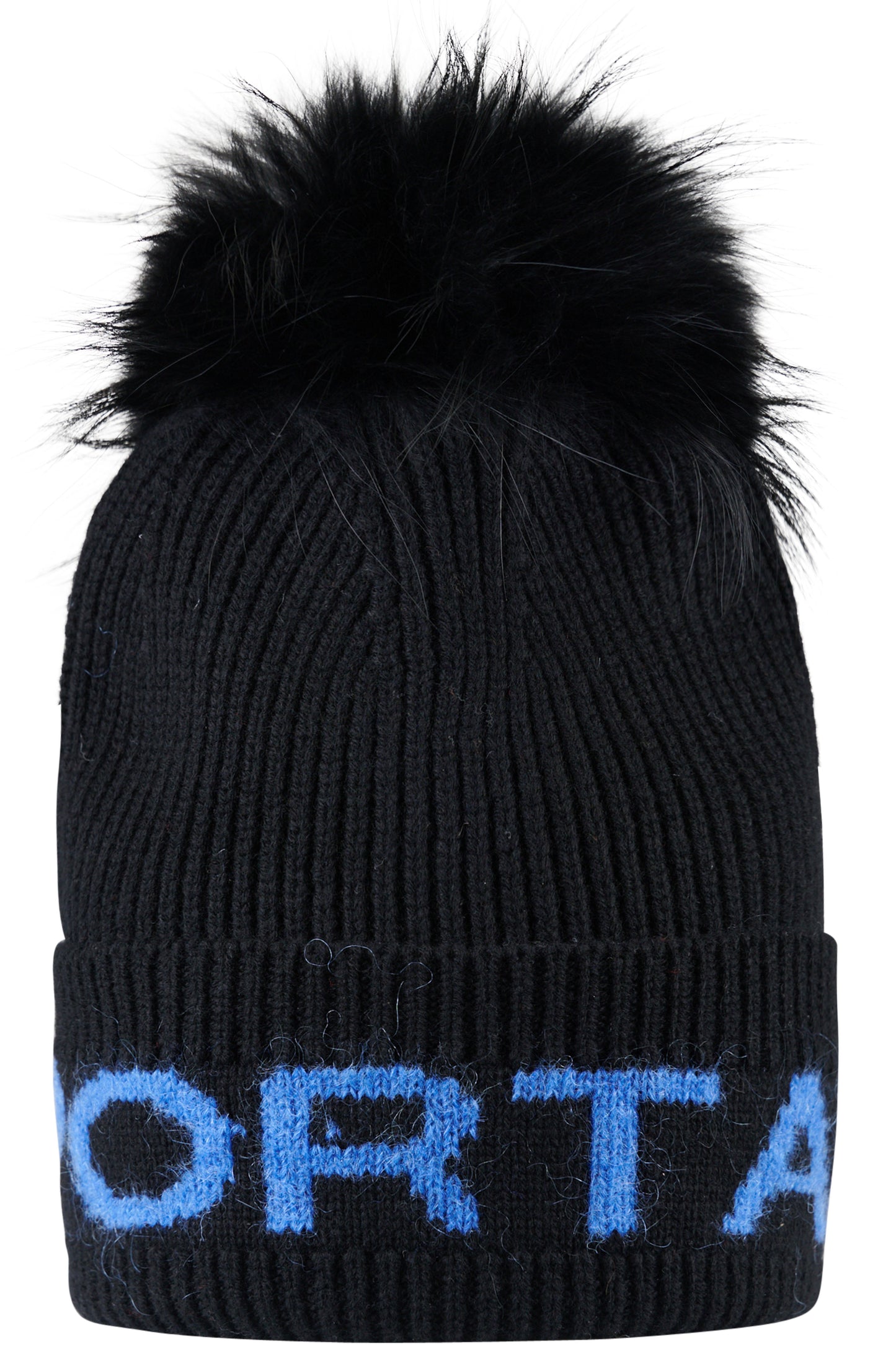 Knit Beanie with Real Fur