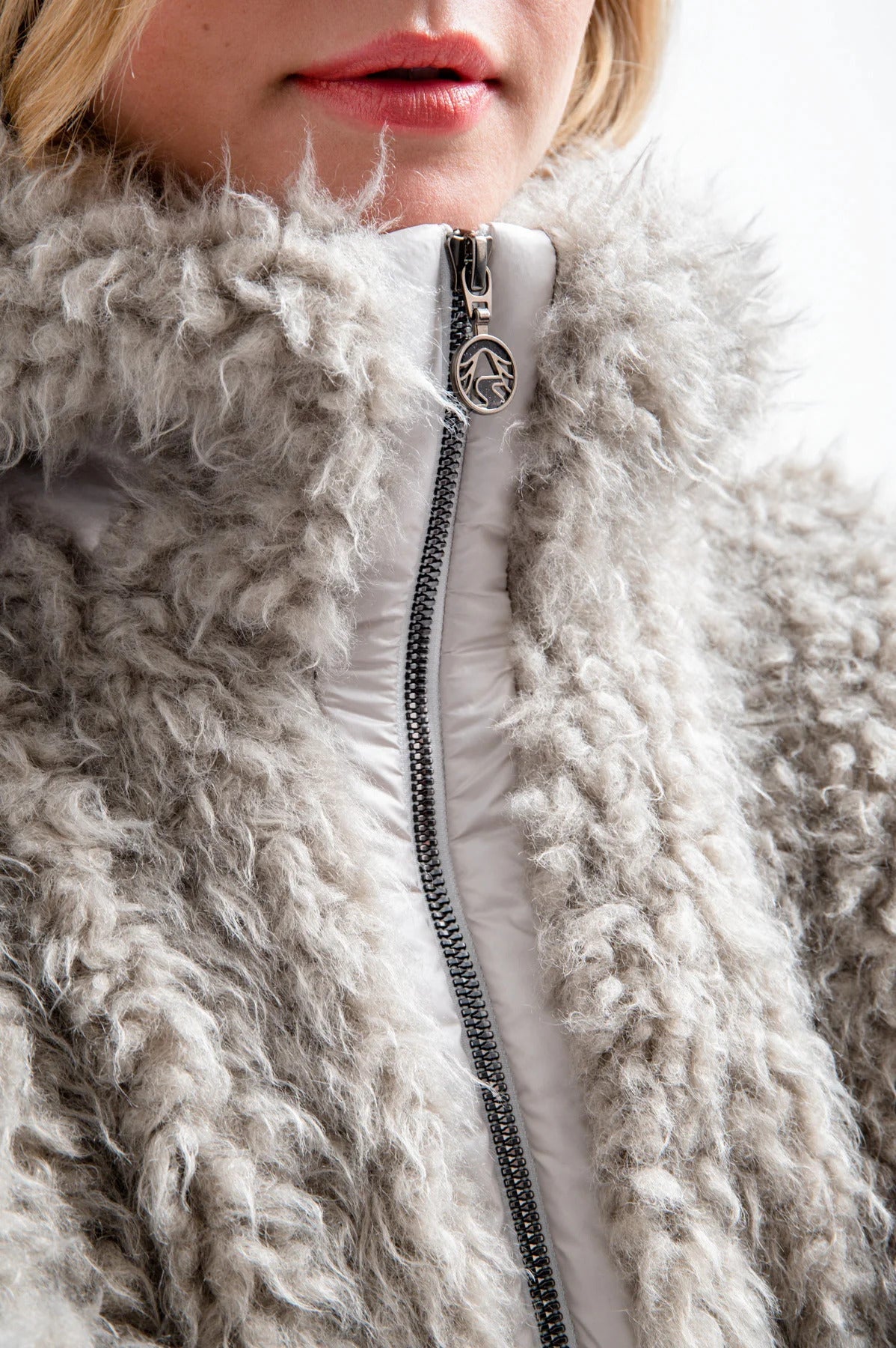 Padded Coat with Plush Cape