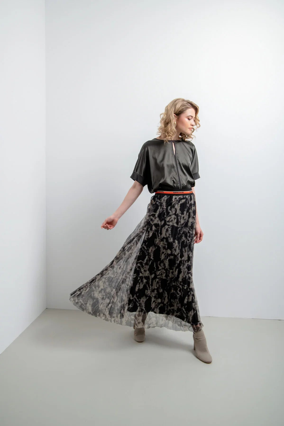Pleated Tulle Skirt