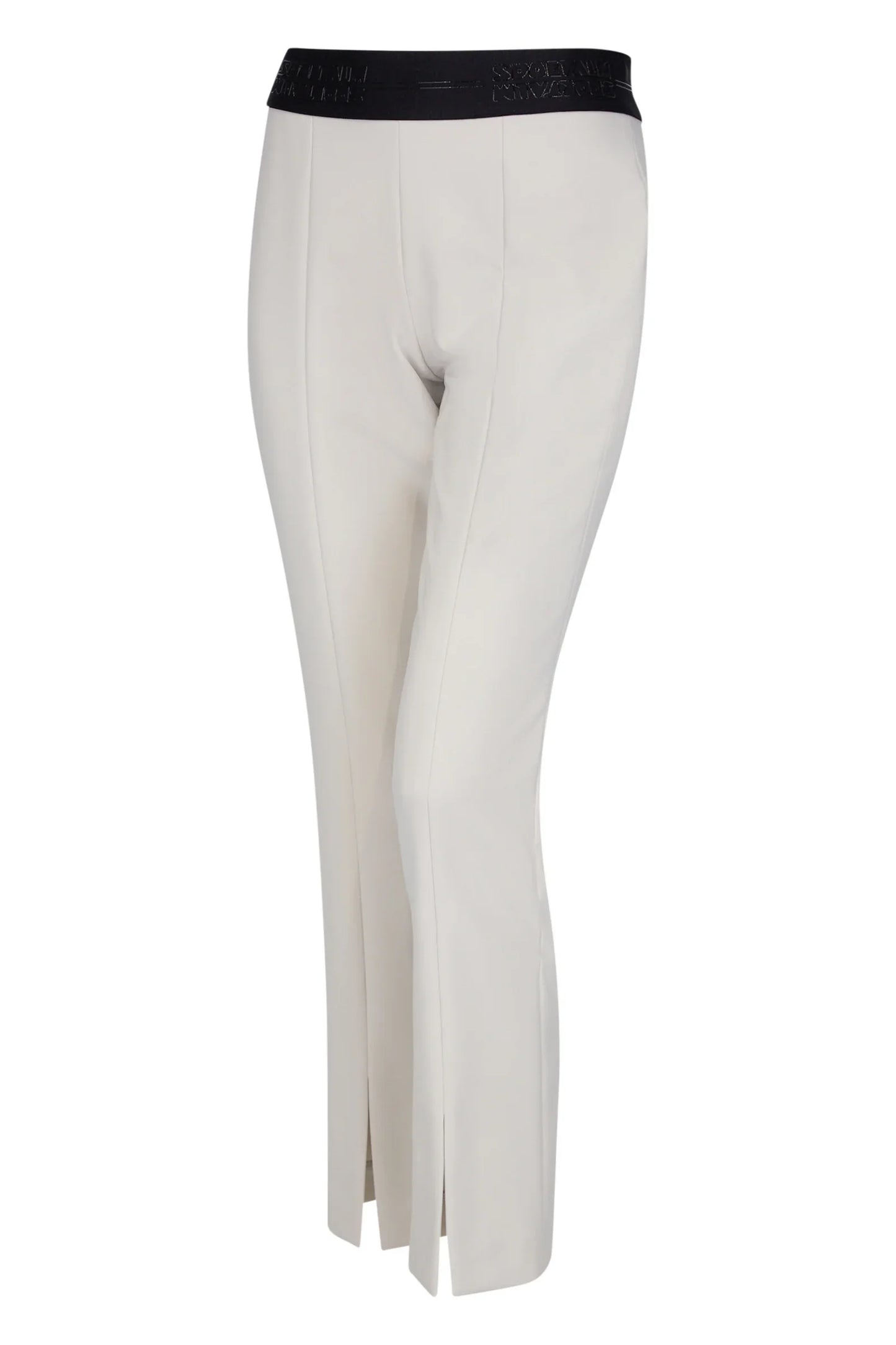 Straight Trousers with Ankle Slit