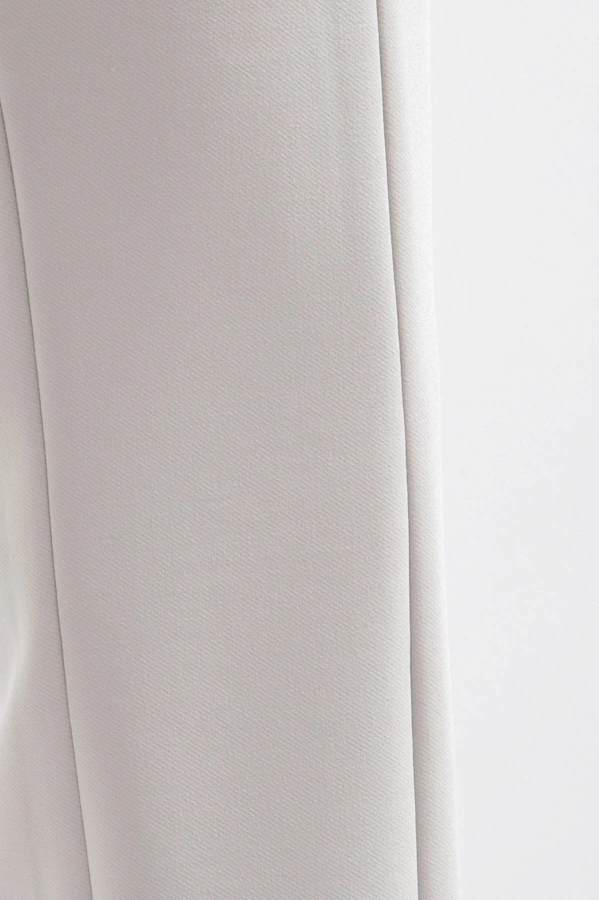 Straight Trousers with Ankle Slit