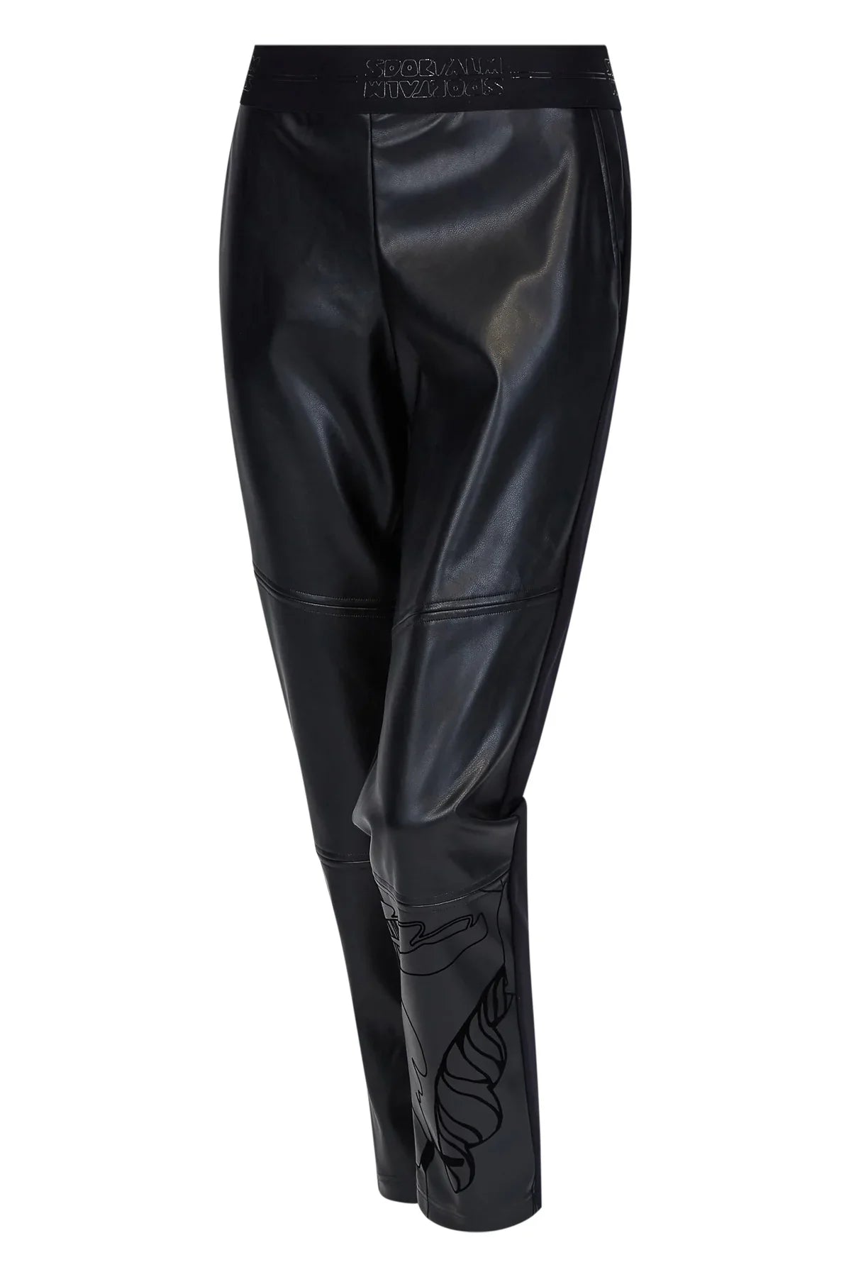 Faux Leather Sweat Pants