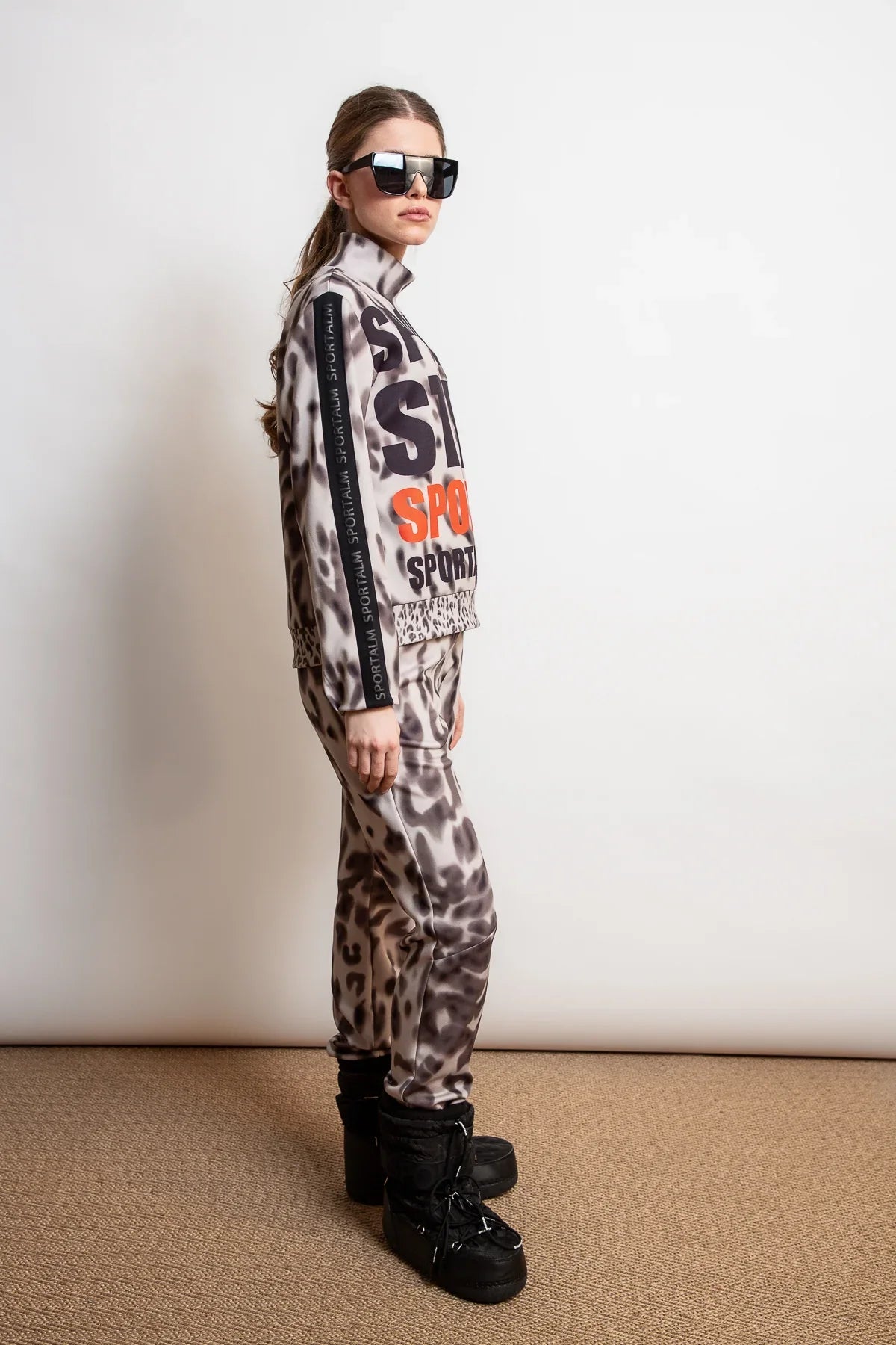 Sweatshirt with Mixed Print