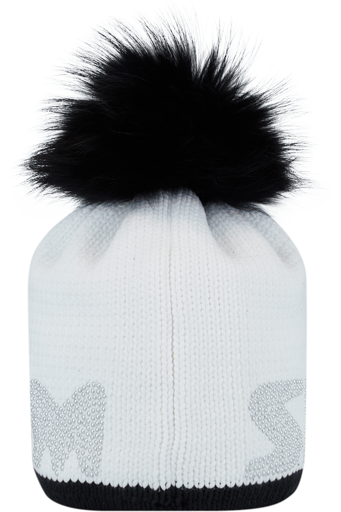 水钻刻字粗针织帽