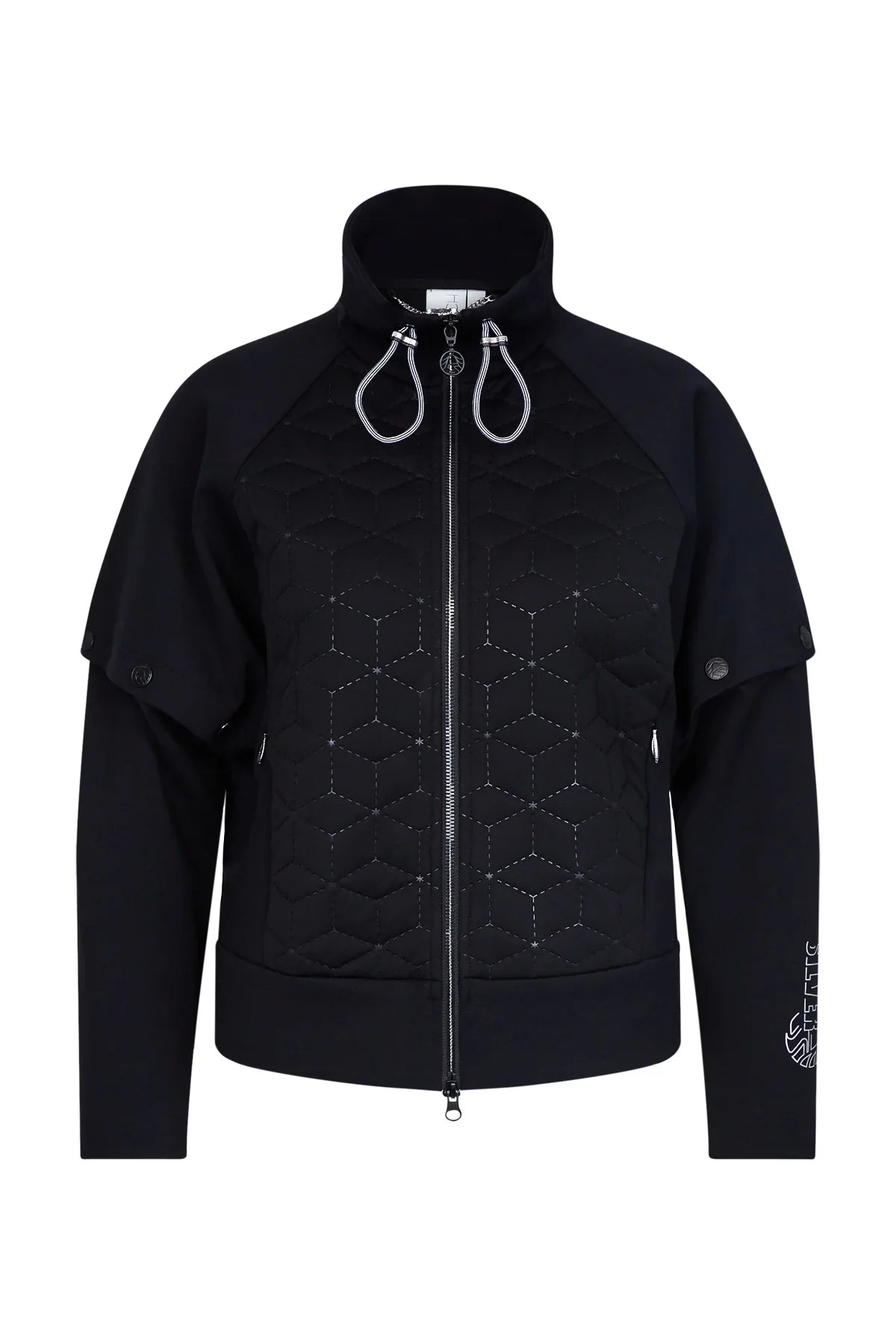 Short Jacket with Material Mix