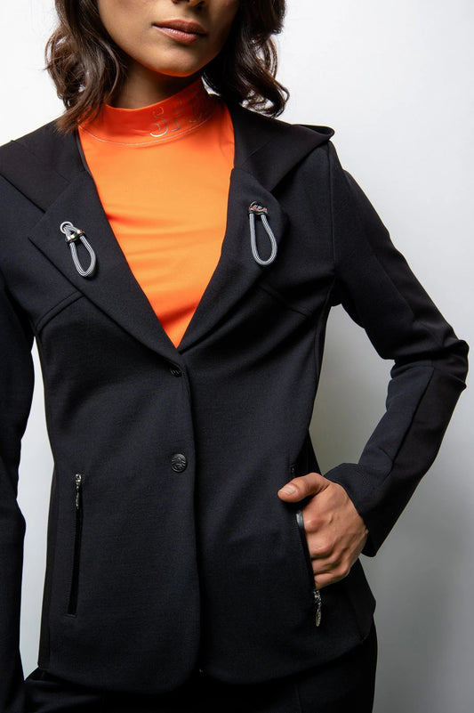 抽繩兜帽休閒西裝外套