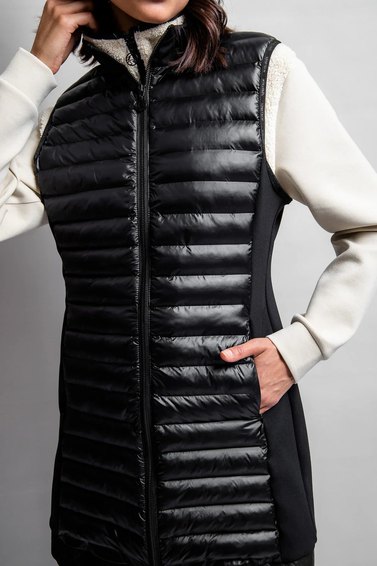 Long Vest with Quilted Pad