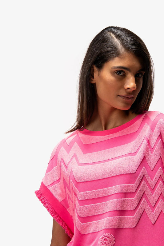 Shirt with Terry Jacquard