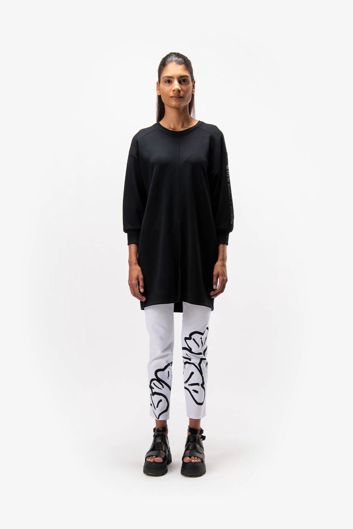 Sweatshirt with Long Slit