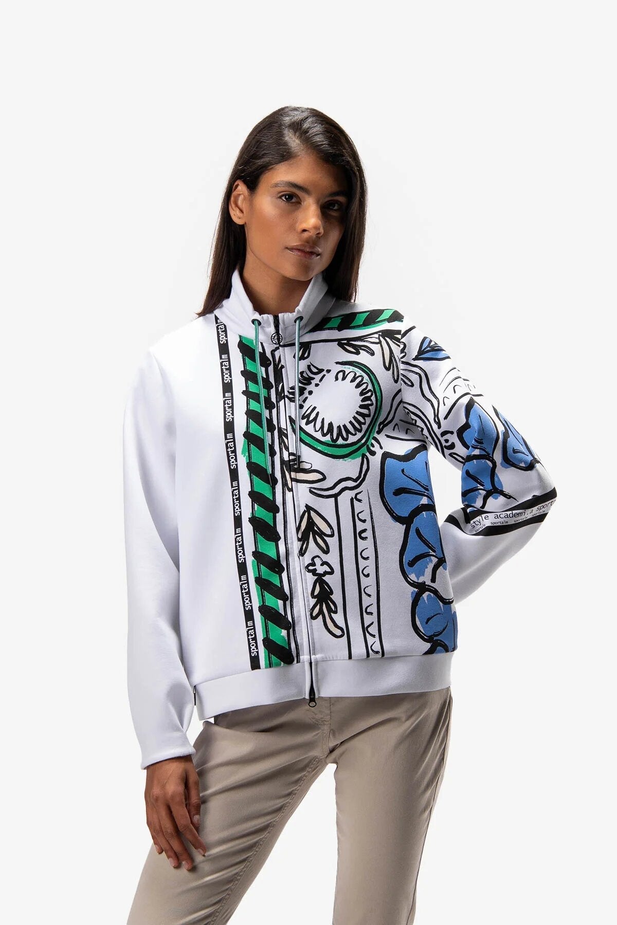 Sweat Jacket with Pattern