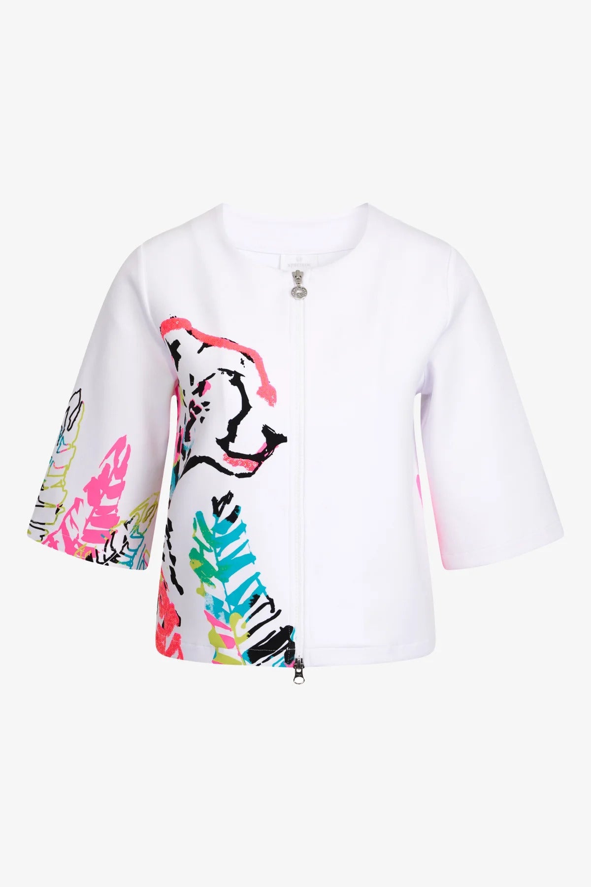 Sweat Jacket with Animal Print