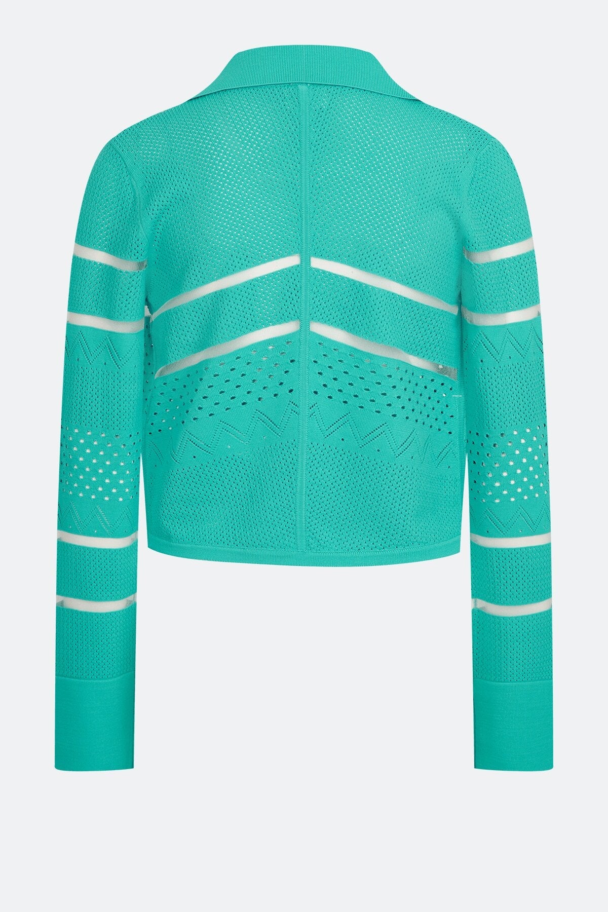 蕾丝拼接针织开衫