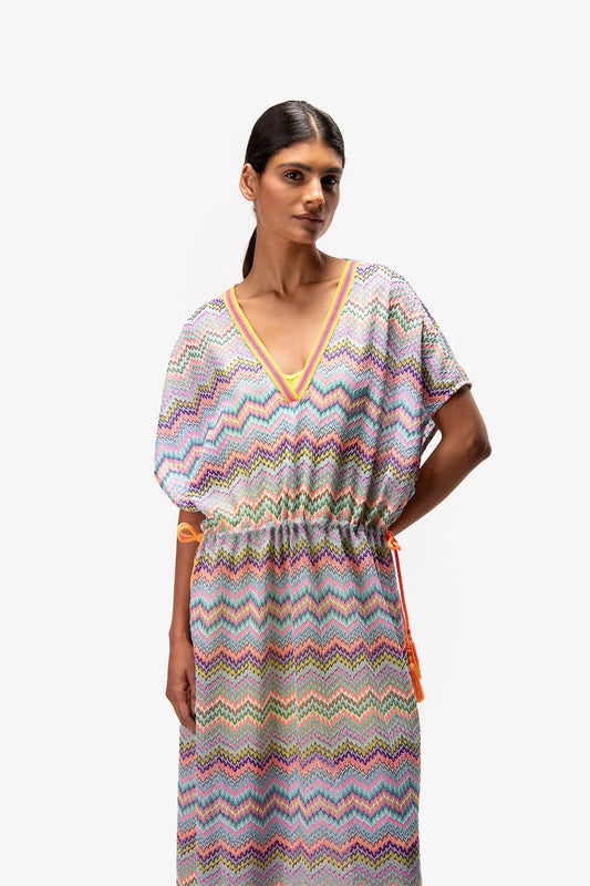 Dress with Zigzag Pattern